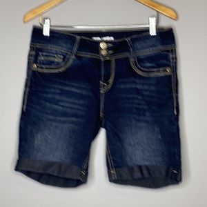 Denim Shorts with Stitching